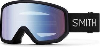 Smith Transfer Snow Goggles in Black /Blue Sensor Mirror at Nordstrom