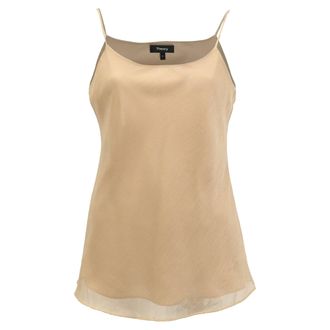Theory Teah Camisole Top in Beige Silk