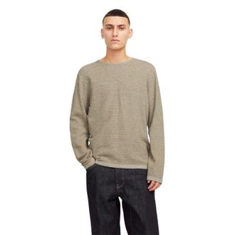 Jack & Jones Jack And Jones Heren Pullover met platte gebreide ronde hals (Koriander)