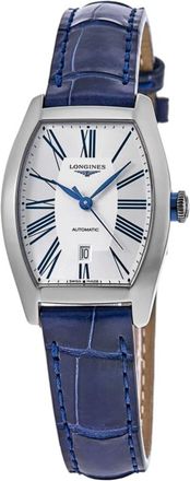Longines Evidenza Automatic Silver Dial Leather Strap Womens Watch L2.142.4.70.2