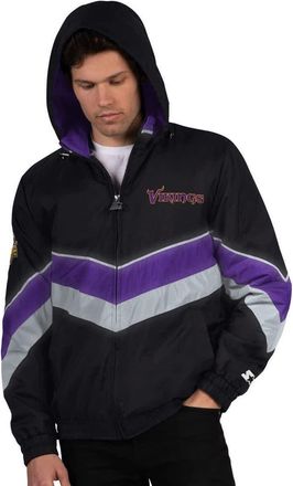 Starter Mens Starter Black/Purple Minnesota Vikings Thursday Night Gridiron Full-Zip Jacket at Nordstrom, Size Xx-Large