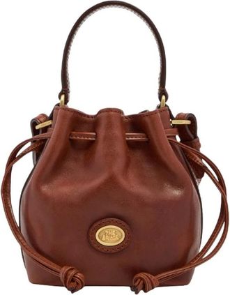 The Bridge Tassen, Dames, Bruin, ONE Size, Leer, Mini Bucket Bag
