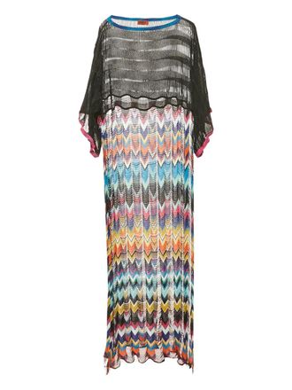 Missoni Maxi-jurk met omslag - Zwart