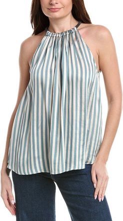 Brunello Cucinelli Silk-Blend Halter Blouse