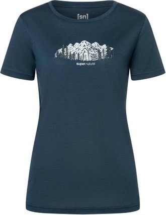 super.natural Canadian Woods Tee Merinoshirt f&uuml;r Damen | blau