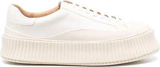 Jil Sander leather flatform sneakers - women - Leather - 40 - White