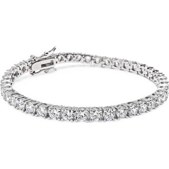 Nialaya Gold Tennis Bracelet in Silver at Nordstrom, Size X-Large