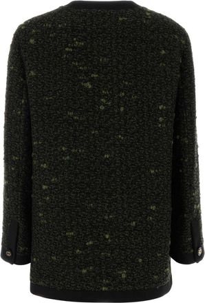 Gucci Womens Boucle Coat Green Generic