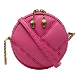 Bulgari Pre-owned Serpenti Cabochon Leren Mini Schoudertas - Dames - Pre-owned - Roze - Maat: ONE Size Leer