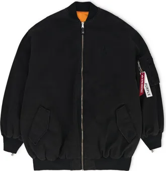 Purple x Alpha Black Giant Bomber