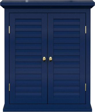 Teamson Home Teamson Home - Armario de Pared Glancy 2 Puertas Azul Marino Estilo Persiana