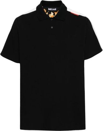 Just Cavalli Polo Shirt - Heren - Polos - Zwart - S - Katoen - Tops