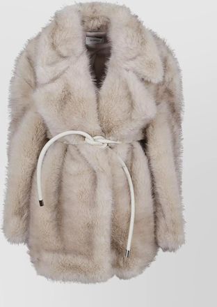 Max Mara rosaria belted faux fur coat