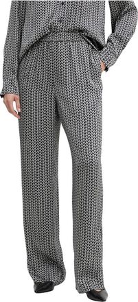 Michael Kors Wijde broek - Dames - Wijde Broeken - Grijs - L - Polyester - Broeken