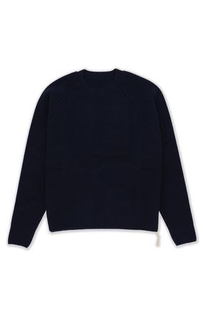 Fortela Harvard Wool Crewneck Sweater with Raglan Sleeve in Navy Blue at Nordstrom, Size Medium Eu