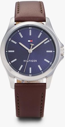 Tommy Hilfiger Mens 43MM Leather Strap Sport Watch - Navy