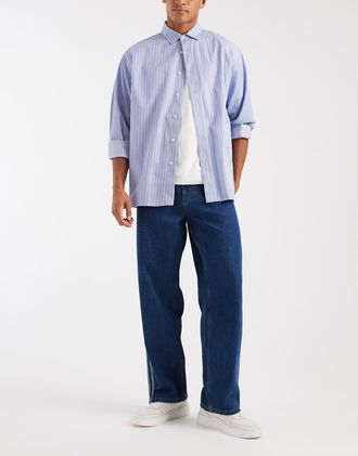 adidas Originals Firebird - Jeans ampi blu vintage