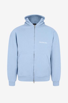 Balenciaga Hoodie mit Reissverschluss aus Baumwolle