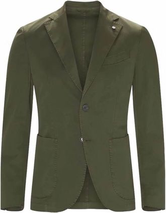 L.B.M. 1911 Slim Fit Katoenen Americana Jas - Heren - Blazers - Groen - 2XL - Katoen - Jassen