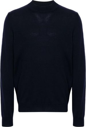J.Lindeberg Blauwe Merino Turtle Neck Sweater - Heren - Coltruien - Blauw - L - Wol - Truien & Vesten