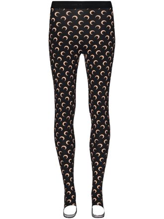 Marine Serre Slim-Fit Moon Print Jersey Leggings
