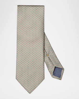 Eton Mens Micro-Cherry Silk Tie