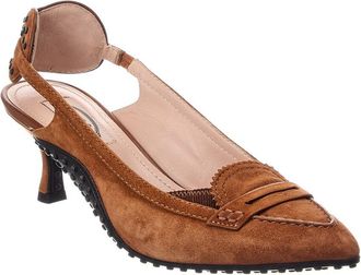 Tod's TodS Gomma Suede Slingback Pump
