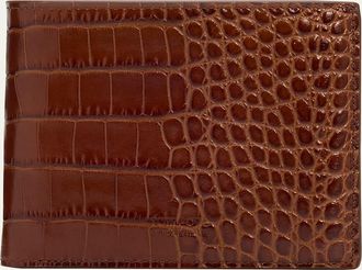 Tom Ford Mens Exotic Line Croc-Effect Bifold Wallet