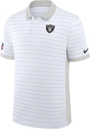 Nike Las Vegas Raiders Sideline Victory Stripe Nike Mens Dri-FIT NFL Polo in White | 03BG0CEB8D-RPE