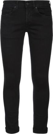 Dondup Pantalone George - Heren - Skinny Jeans - Zwart - W35 - Katoen - Jeans
