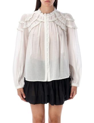 Isabel Marant White Regular Solid Shirt