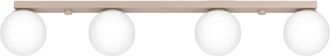 Sollux Lighting Plafone taupe acero/vidrio alt. 14.5 cm