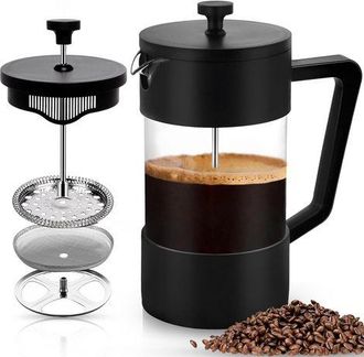 OEM Cafetera De &Eacute;mbolo, 1000 Ml, Jarra Francesa Para Caf&eacute; De Filtro, Cafetera (negra)