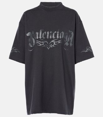 Balenciaga Logo oversized cotton jersey T-shirt