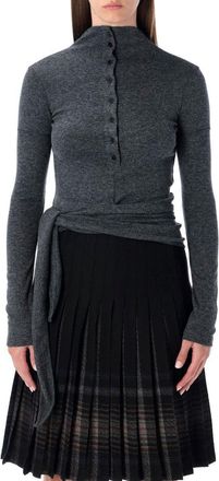 Low Classic Buttoned Wrap Tshirt