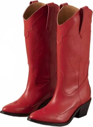 Alohas Womens Liberty Leather Boot In Red
