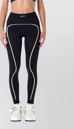 Off-white high-rise seamless leggings