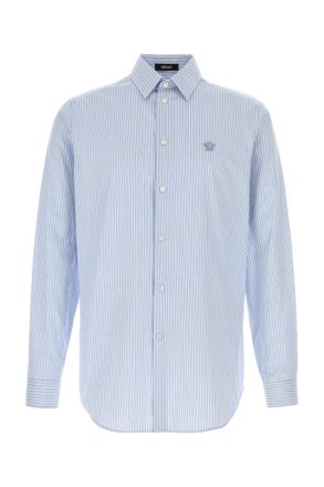 Versace Light Blue Stripes Shirt
