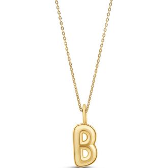 SHYMI Bubble Letter Initial Charm Necklace in Gold at Nordstrom