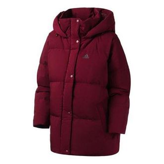 adidas (WMNS) adidas Outdoor Short Hooded Down Jacket Purple EH3984