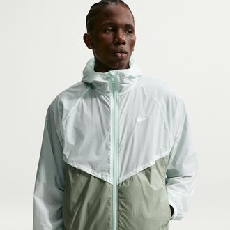 Nike Mens Windrunner Unlined Full-Zip UV Jacket in Green | IO9627-394