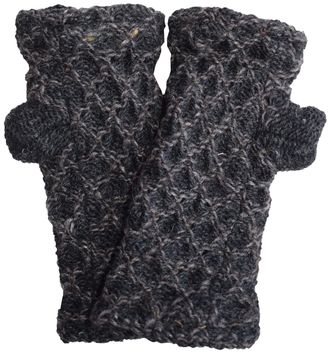 Gheri Womens Warm Woolen Fleece Lined Hand Knitted Mittens Gloves Handwarmers K