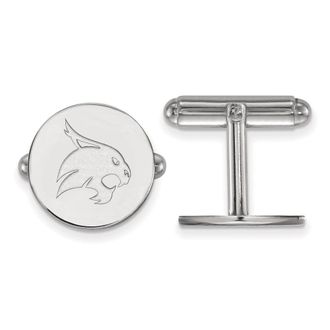 Diamond2Deal Sterling Silver Rhodium-plated Fancy Cuff Links