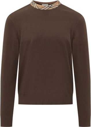 Burberry Brown Crew Neck Sweater