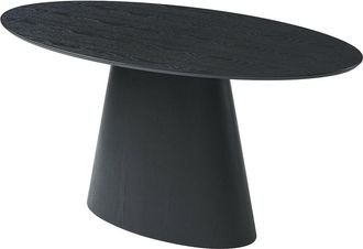 Vente-Unique Mesa de comedor 6 cubiertos de MDF - Negro - ANTELADA