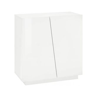 Dmora Mueble zapatero blanco brillo efecto madera 80x38h86 cm