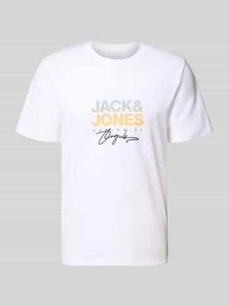 Jack & Jones Jack & Jones T-Shirt mit Label-Print in Weiss, Größe XXL