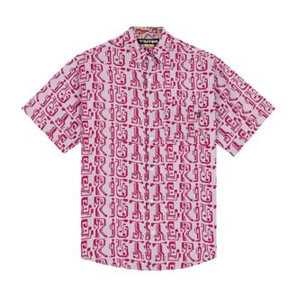 Iuter Iuter, Heren, Overhemden, Roze, Maat: S Katoen