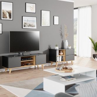 Vicco Mueble Bajo Para Tv Nautica, Antracita, 90 X 61 Cm, Vicco
