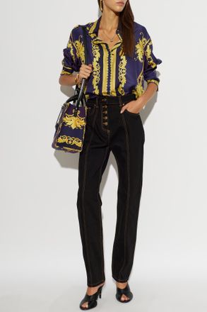 Versace Jeans With Contrasting Stitching, Womens, Black